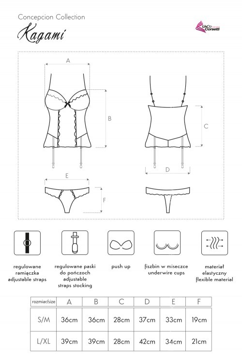 Set Corset Chilot Kagami LivCo Negru